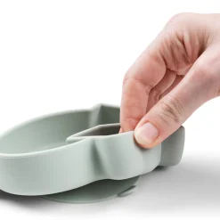 Assiette silicone avec ventouse - Birdee - Vert