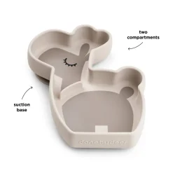 Assiette silicone avec ventouse - Lalee - Sable