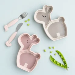 Assiette silicone avec ventouse - Lalee - Sable