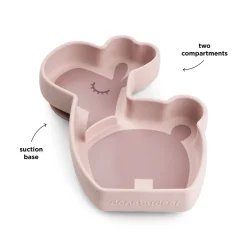 Assiette silicone avec ventouse - Lalee - Rose