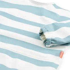 Bavoir à manches avec poche - Stripes - Bleu