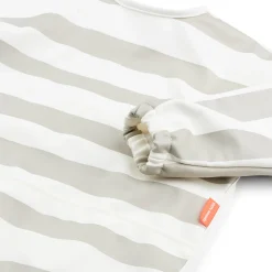 Bavoir à manches avec poche - Stripes - Sable