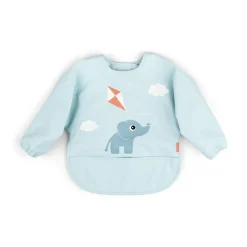 Bavoir à manches avec poche - Playground - Bleu