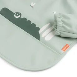 Bavoir à manches avec poche - Croco - Vert