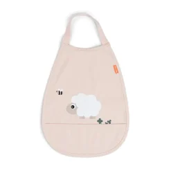 Bavoir élastique - Tiny farm - Rose