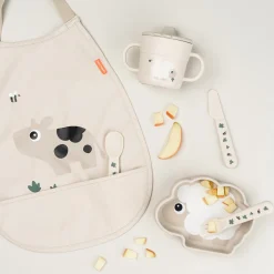 Bavoir élastique - Tiny farm - Sable