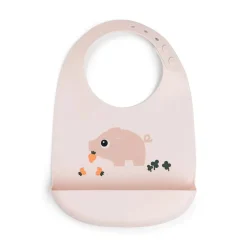 Bavoir silicone - Pigee - Rose