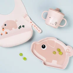 Bavoir silicone - Pigee - Rose