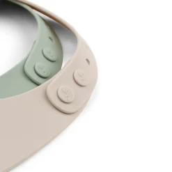 Bavoir silicone lot de 2 - Lalee - Sable/Vert