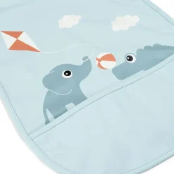 Bavoir velcro - Playground - Bleu