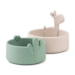 Bol silicone set de 2 - Lalee - Sable/Vert