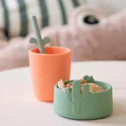 Bol silicone set de 2 - Lalee - Sable/Vert