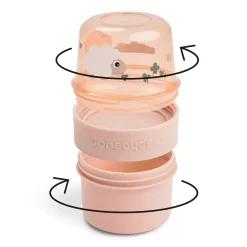 Boîte à goûter double petit - Tiny farm - Rose