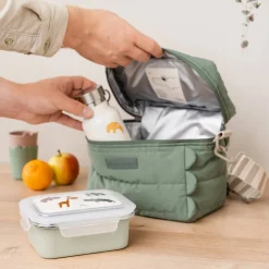 Boîte à goûter inox - Deer friends - Vert