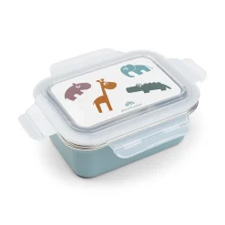 Boîte à goûter inox - Deer friends - Bleu