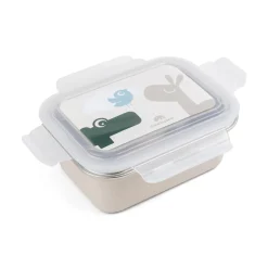 Boîte à goûter inox - Lalee/Croco - Sable