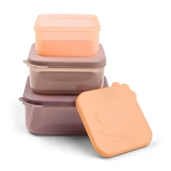 Boîte à goûter lot de 3 - Deer friends - Rose