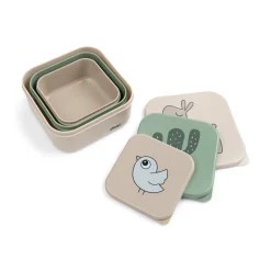 Boîte à goûter lot de 3 - Lalee - Sable mixte