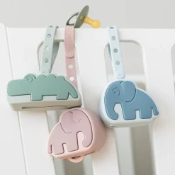 Boîte à sucette en silicone - Elphee - Rose