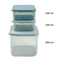 Boîte de conservation moyen lot de 3 - Elphee - Bleu