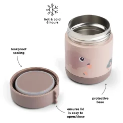 Boîte repas isotherme Tiny farm Rose 300 ml