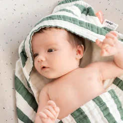 Cape de bain - Stripes - Vert