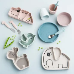 Coffret repas ventouse - Deer friends - Bleu