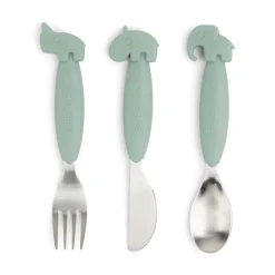 Couverts set de 3 Easy-grip - Deer friends - Vert