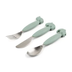 Couverts set de 3 Easy-grip - Deer friends - Vert