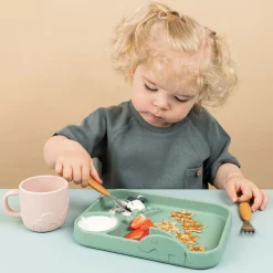 Couverts set de 3 Easy-grip - Deer friends - Moutarde