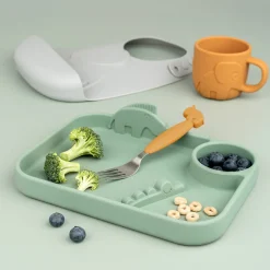 Couverts set de 3 Easy-grip - Deer friends - Moutarde