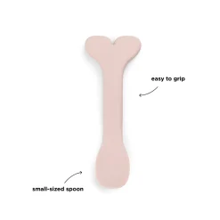 Cuillère bébé silicone lot de 3 - Wally - Rose