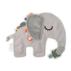 Doudou attache-sucette - Elphee - Gris