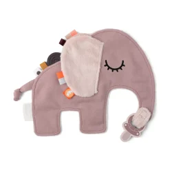 Doudou attache-sucette - Elphee - Rose