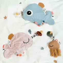 Doudou attache-sucette - Wally - Rose