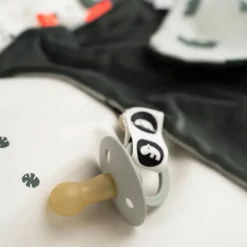 Doudou plat attache sucette - Croco - Vert