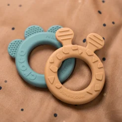 Doudou plat attache sucette - Raffi - Moutarde