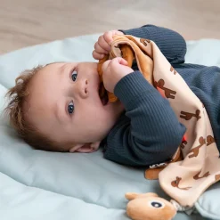 Doudou plat attache sucette - Raffi - Moutarde