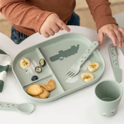 Foodie assiette assiette à compartiments - Croco - Vert