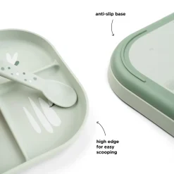 Foodie assiette assiette à compartiments - Croco - Vert