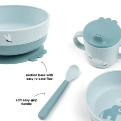 Foodie coffret premier repas ventouse - Elphee - Bleu
