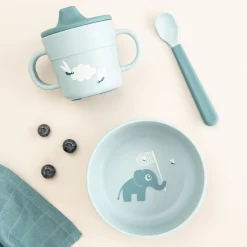 Foodie coffret premier repas ventouse - Elphee - Bleu