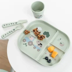 Foodie coffret repas ventouse Tiny farm Vert