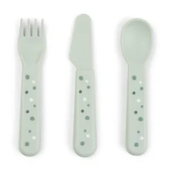 Foodie couverts set de 3 - Happy dots - Vert