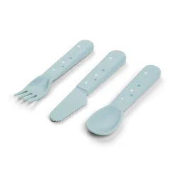 Foodie couverts set de 3 - Happy dots - Bleu