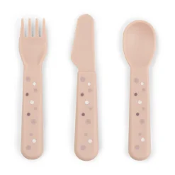 Foodie couverts set de 3 - Happy dots - Rose
