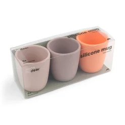 Gobelet silicone lot de 3 - Rose mixte