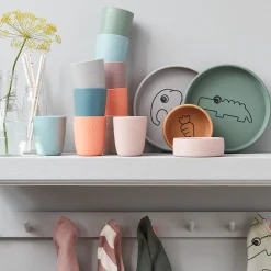 Gobelet silicone lot de 3 - Vert/Moutarde/Gris