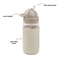 Gourde à paille Easy-grip - Elphee - Sable - 350 ml