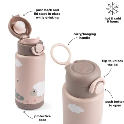 Gourde isotherme Tiny farm Rose 340 ml